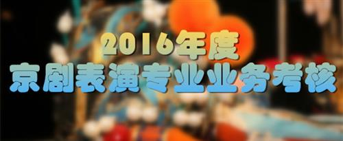 日逼逼爽视频国家京剧院2016年度京剧表演专业业务考...